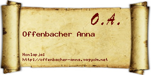 Offenbacher Anna névjegykártya